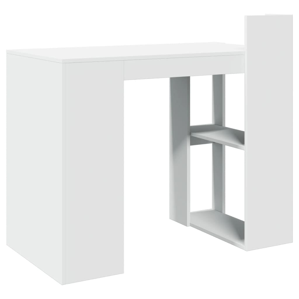 Scrivanie Per Cameretta Scrivania Gaming Tavolo Consolle Scrivania Da Gaming Scrivania Ufficio Bianca 103,5x56,5x94 cm in Legno Multistrato per Soggiorno Studio Sala Studio Camera Da Letto
