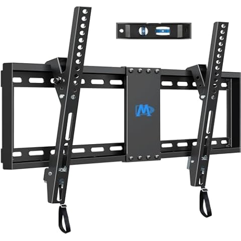 Mounting Dream UL Listed TV Mount for Most 37-75 Inch TV, Universal Tilt TV Wall Mount Fit 16", 18", 24" Stud with Loading Capacity 132lbs, Max Vesa 600 x 400mm, Low Profile Flat Wall Mount Bracket Cover