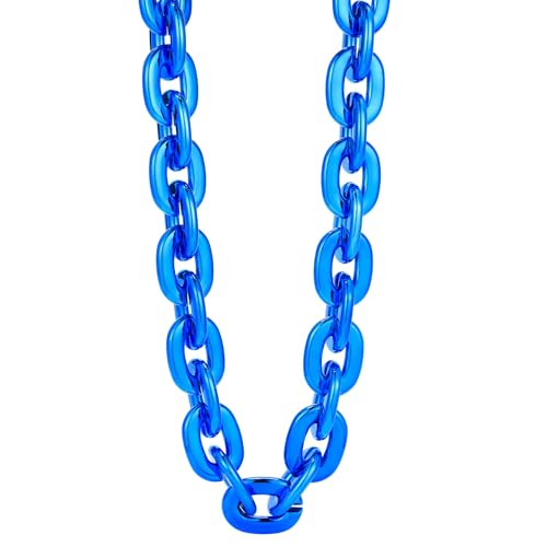 Large Fake Plastic Chain 36 Inch,Hip Hop Rapper Big Fake Necklace,Non-Fadeing,Super long Detachable,Costume Accessory for Men Women