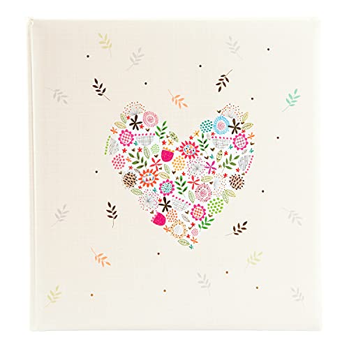 'Goldbuch 08 182 Album Photo de Mariage avec 60 Pages Blanches et parchemin dorés Motif Fleurs et cœur Env. 30 x 31 x 4 cm