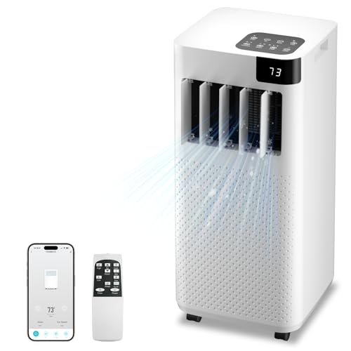 Augsmile Portable Air Conditioner 16,000 BTU with WiFi App Control, 5-in-1 AC Unit (Cool, Fan, Dehumidifier, Sleep, Timer) for Rooms up to 850 sq ft, Leak-Proof Design, Window Kit