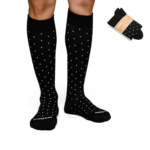 Image of Wellow Knee High Compression Socks for Men & Women - Made with Viscose from Bamboo, Swelling & Pregnancy Support
