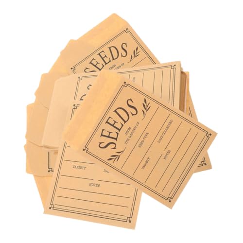 Abaodam 100個種子用再封可能小型紙封筒 密閉保持 多品種収納対応 野菜種子
