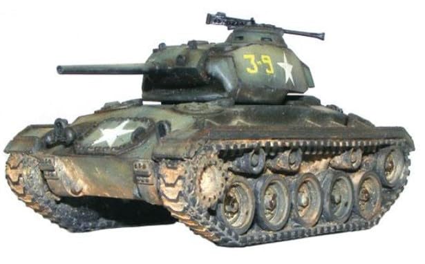 Warlord Games M24 Chaffee - 1:56 / 28mm Resin & Metal Scale Model Tank For Bolt Action Highly Detailed World War 2 Miniatures for Table-top Wargaming