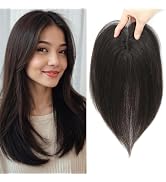 SEA SINGING Hair Toppers for Women Real Human Hair Upgrade Swiss Base Hand-Tied Invisible 10 Inch...
