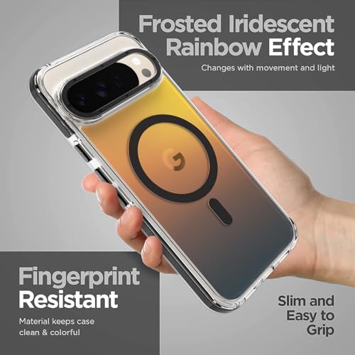 Image of Magnetic Case for Google Pixel 10 Pro XL [Compatible with Magsafe] [Cute Fashion Fluorescent Design] Shockproof Slim Translucent Matte Case for Pixel 10 Pro XL 6.8 inch, Black