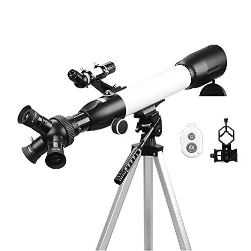 NDRFAWY 子供用望遠鏡 初心者用 口径60mm 500mm プリズムレンズ 屈折望遠鏡 天文学用 3イン1接眼レンズ