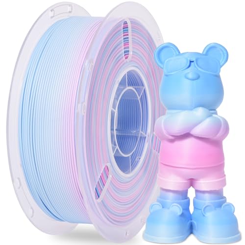 Image of RAMBERY 3D Printer PLA Filament Matte Rainbow PLA Filament for Most FDM 3D Printer, 1.75mm 1kg(2.2lb), Matte Rainbow Blue-Red