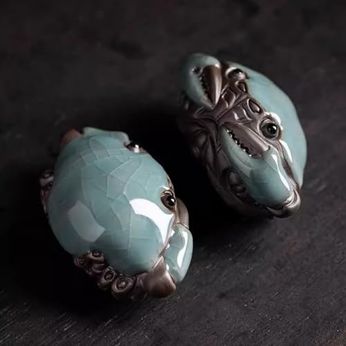Mesa de té creativa libre de monotonía con estatuas de té de cangrejo 6