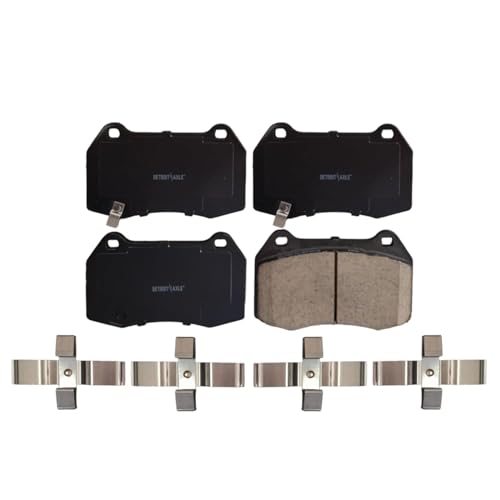 Image of Detroit Axle - Brake Pads for 02-06 Nissan Sentra Front and Rear Ceramic Brake Pads with Hardware 2002 2003 2004 2005 2006 Replacement
