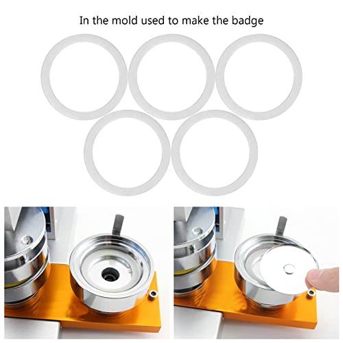 5 Stück Abzeichen Maschine Dichtung Abzeichen Maschine Form Dichtung passende Ersatz Abstandshalter Hilfswerkzeug (58 mm)