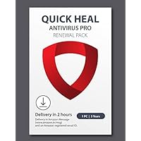 Quick Heal | Antivirus Pro – Renewal Pack | 1 user | 3 Years | Email Delivery in 2 hours – no CD | Existing Quick Heal Single User AV Pro Subscription Needed