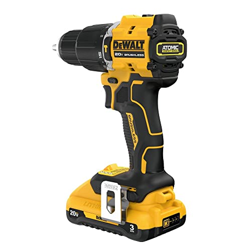Image of ATOMIC 20-Volt Lithium-Ion Cordless 1 /2 in. Compact Hammer Drill with 3.0Ah Battery, Charger and Bag