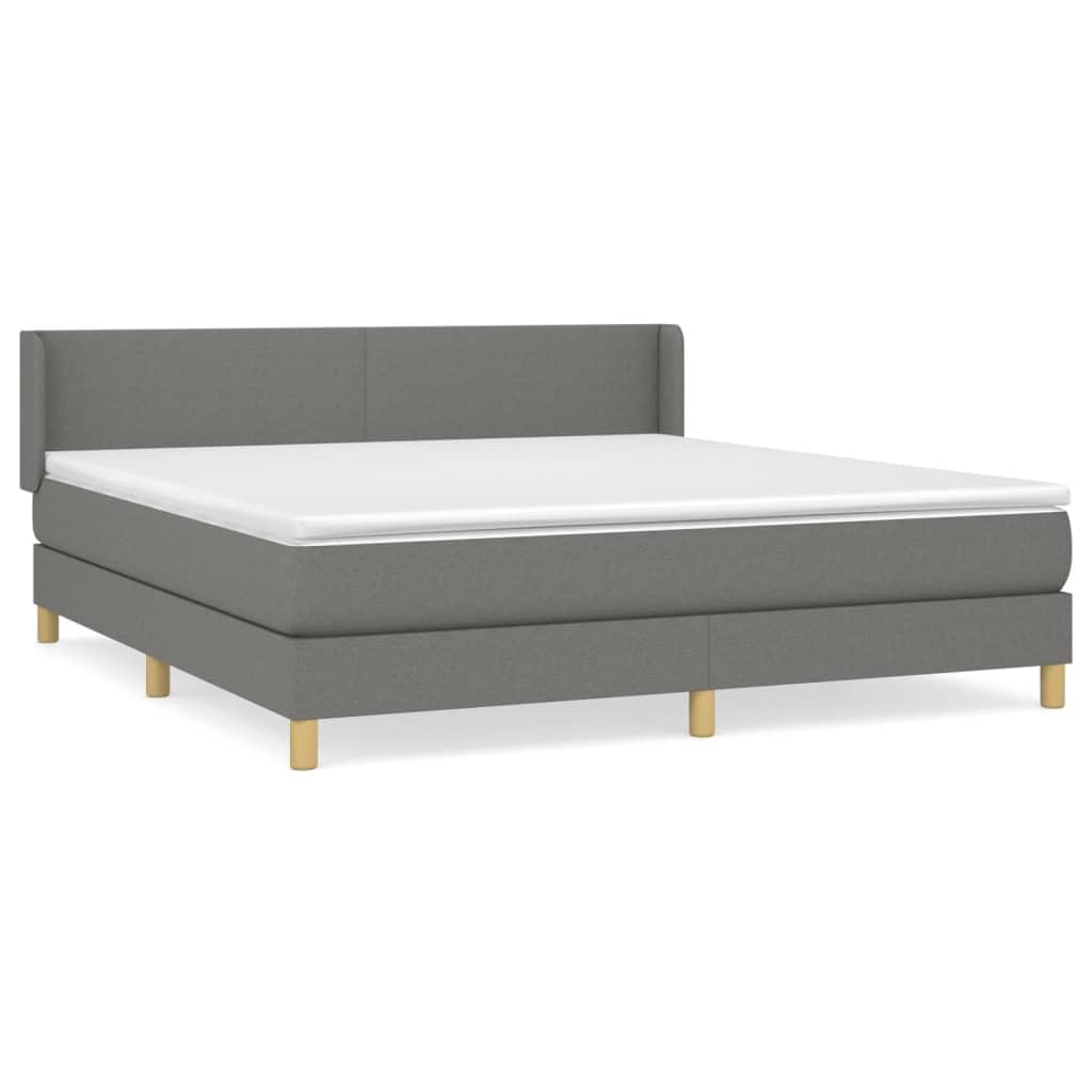 Molle insacchettate letto contenitore con testiera regolabile grigio scuro