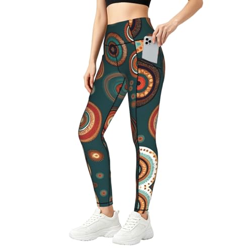 Legging poches ethnique femme pour en finir avec les clés encombrantes au sport