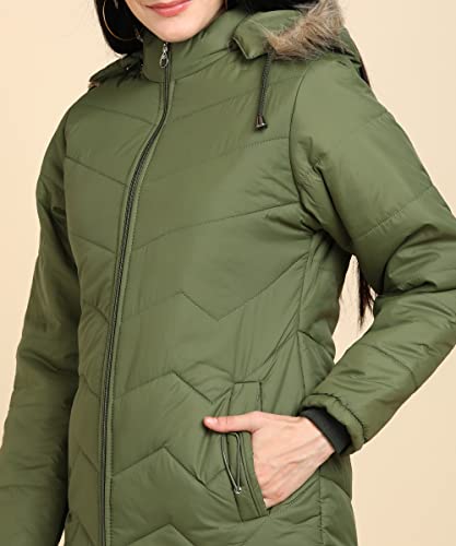 Image of Ellipse Nylon Regular Length Jacket For Girls Solid Color Women's Winter Jacket Stylish Quilted Regular Fit Full Sleeves Jacket