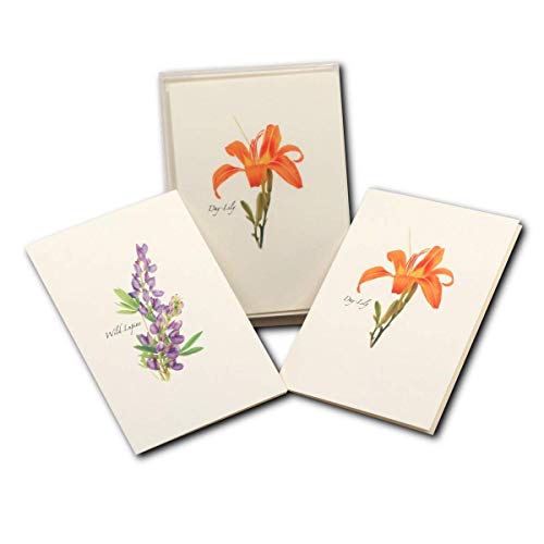 Image of Earth Sky + Water - Wildflower Assortment Notecard Set - 8 Blank Cards with Envelopes (4 each of 2 styles)