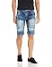 Southpole Men's Denim Shorts With Destructed Ripped and Repaired