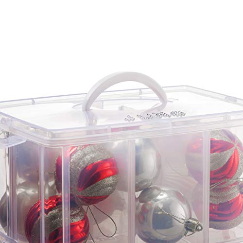 LifeSmart Medium Size Christmas Ornaments Storage Stackable Compatible with Lego Dimensions, Characters, LOL Dolls and More