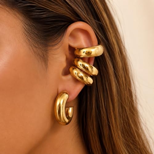 Image of Ear Cuff Set Non Piercing Stackable Clip On Earrings