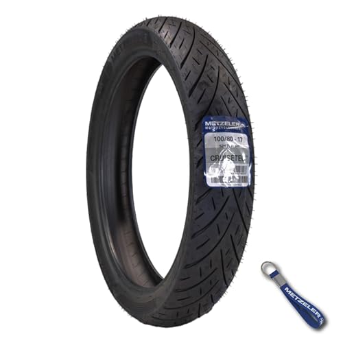 Metzeler Cruisetec 100/80-17 52H TL V-Twin Motorcycle Front Tire - Performance Perfected for Cruiser Custom & Heavy Tourers w/Enhanced Handling & Comfort - with Keychain