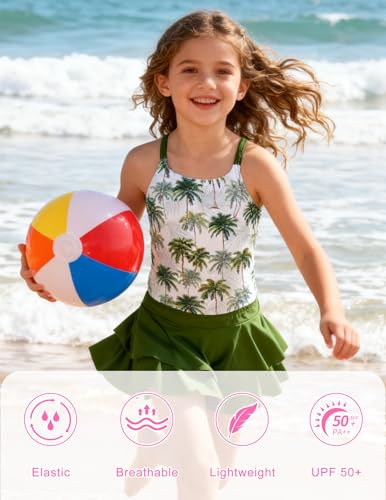 Image of ALISISTER Girls Tankini Swimsuit Two Piece Bathing Suits Summer Beach Swimwear with Shorts for 7-12 Years