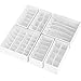 6 Pack Sock Underwear Drawer Organizer Dividers, 58 Cell Foldable Fabric Dresser Closet Organizers and Storage Bins for Clothing, Baby Clothes, Bra, Panty, Scarf, Ties (White)