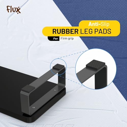 Image of flux Monitor Stand Wooden Monitor Riser PC Stand for Desktop Table with Heavy Metal Hold, Non-Slip, Engineered Wood and Metal in Black Wenge [DO IT YOURSELF (DIY)]