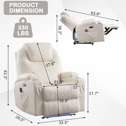Sillón Reclinable Plegable Beige miniatura 2