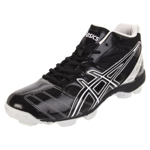 ASICS Men's GEL-Prevail Mid Lacrosse Shoe,Black/Silver,15 M US