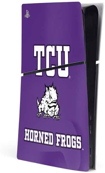 Skinit Decal Gaming Skin Compatible with PS5 Slim Digital Edition Console - Officially Licensed Texas Christian University Horned Frogs TCU Design