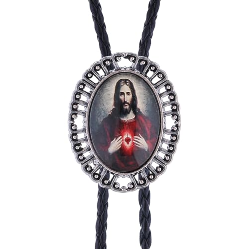 Image of Jeilwiy Bolo Tie for Men Western Cowboy Gothic Bolo Tie Necklace Halloween