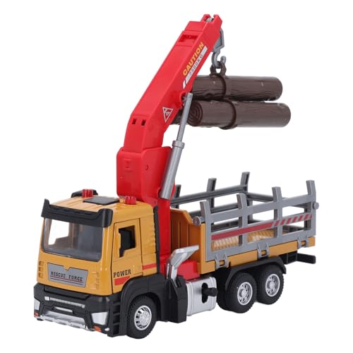 Srliya 1:32 Grue de Transport de Bois en Alliage de Simulation Camion Grumier Camion de Transport Camion Tout-Petit Jouet avec Son Léger pour Les Enfants en Bas âge...