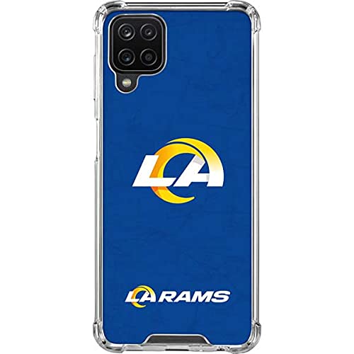Skinit Clear Phone Case Compatible with Galaxy A12 - Officially Licensed NFL Los Angeles Rams Distressed Design