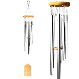 nuosen Wind Chime,Musical Bells Crafts Wooden Pendulum for Outdoor Garden and Home Decor Gift