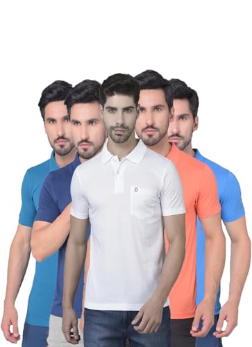 Image of Dollar Mens Cotton Casual Solid Polo Tshirt (Pack of 1)