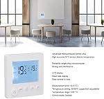 Smart Thermostat, 16A LCD Display Non Programmable Thermostat for Home, Digital Thermostat with NTC Temperature Sensor, Smart Home Thermostat 2 Wire Thermostat Heat