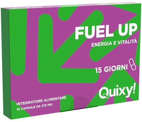 Quixy Fuel Up – Integratore Energia Fisica e Mentale con Guaranà, Caffeina e Beta-Alanina –...