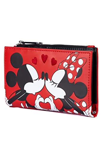 Loungefly Disney Mickey and Minnie Valentines Flap Wallet Mickey And Minnie Mouse One Size3