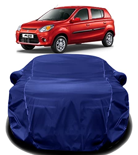 Image of AUCTIMO Alto 800 Car Cover Waterproof /Alto 800 Car Cover Waterproof Lxi with Triple Stitched Fully Elastic Ultra Surface Body Protection for All Models(Navy Look)