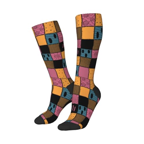 Image of Knee High Socks for Women Girls Fashion Women's Festival Stockings for Casual Running Work Travel