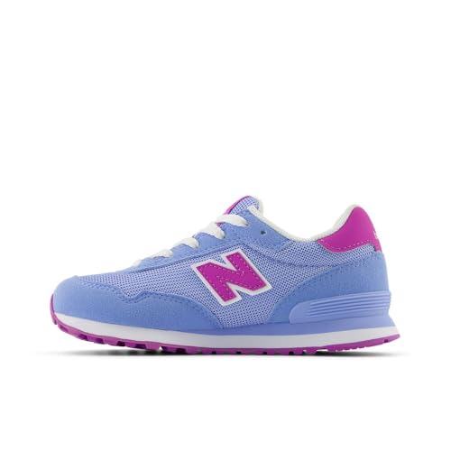 New Balance 515 V1 Lace-up Sneaker, Electric Sky/Passion Fruit, 4.5 Wide US Unisex Big_Kid2