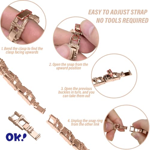 Kakurookie Easy Adjustable Bracelet Compatible With Samsung Galaxy Watch 6 5 4 3 2, Shiny Diamond On Butterfly, Jewelry Metal Strap For Watch 6 Classic/Watch 5 Pro/Watch 4 Classic For Women #TOP5