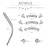 D.Bella 16G Piercing Taper Insertion Tool Eyebrow Piercing Jewelry Daith Rook Earrings Stianless Steel Internal Thread Curved Barbell Vertical Labret Lip Belly Ring Snug Tragus Piercing 6mm/8mm/10mm Silver Bar
