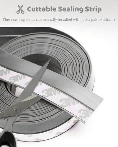 5m Blackout Side Channels, Samoprzylepne paski blokujące światło z PVC do żeletek, luki uszczelnienia i zmniejszenie przeciągów, łatwa instalacja Peel Stick dla sypialni i ścieżek wspomagających sen