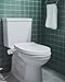Hibbent Bidet Attachment for Toilet, Non-Electric Dual Nozzle for Frontal & Rear Wash, Adjustable Water Pressure Control, Fresh Water Bidet Toilet Seat, White
