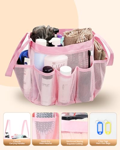Bolso de Malla para Carrito de Ducha, Cesta Grande para Carrito de Ducha Portátil, Secado Rápido Azul - Imagen 8 de 37