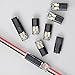 30PCS Double Wire Plug in Connector,Pluggable Low Voltage Wire Connector with Locking Buckle,Quick Disconnect Led Light Strip Connectors 2 Pin,No Wire Stripping Cutting 18-22AWG