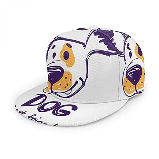 Hund ansikte hatt baseballkeps abstrakt tecknat djur näsa bästa vän vovve husdjur valp leende vit basebollkeps klassisk snapback keps vuxna pappa hatt justerbar solskydd hatt för kvinnor män, pojkar flickor
