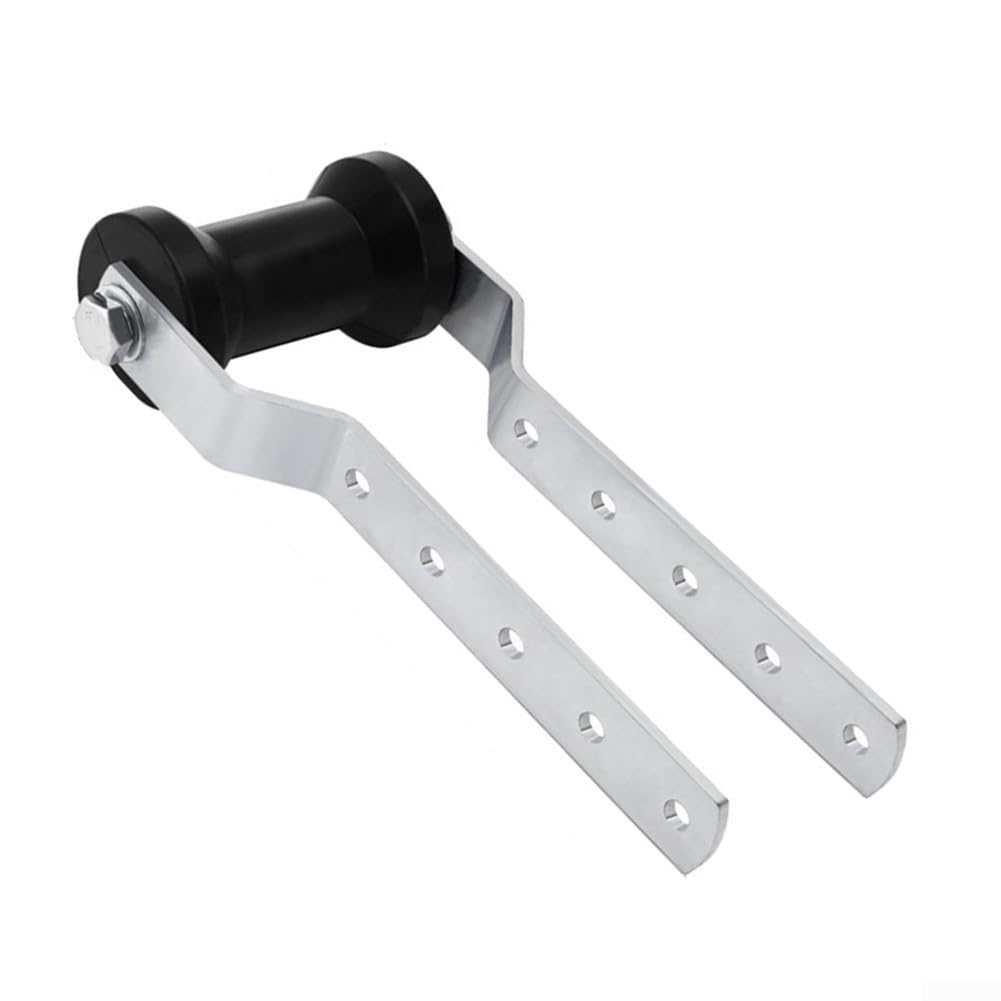 Rouleau de quille de 12,7 cm pour remorque de bateau, roue en caoutchouc compatible avec languette de 7,6 cm de large, support en acier réglable pour un chargement et un déchargement efficaces